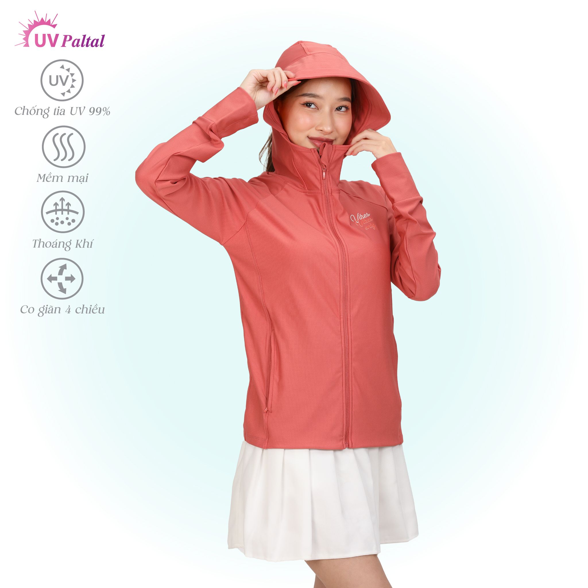BST Áo khoác nữ chống nắng, chống UV chất poly cát mỏng nhẹ  311p 1247 / 1250 / 1274 / 1296