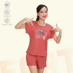 Set đồ bộ nữ kiểu quần đùi tay ngắn chất poly cát siêu bền 315p 5229