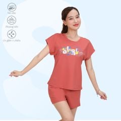 Set đồ bộ nữ kiểu quần đùi tay ngắn chất poly cát siêu bền 315p 5230