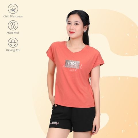 Set đồ bộ nữ kiểu quần đùi tay liền chất cotton siêu mát 025p 5220