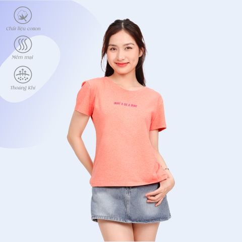 Áo thun nữ form suông cổ tròn tay ngắn chất cotton siêu mát 190p 0356