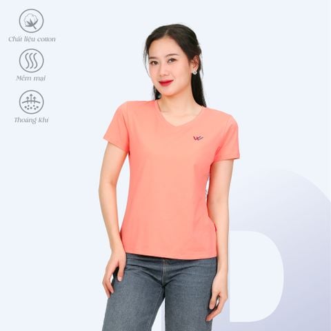 Áo thun nữ form suông cổ tim tay ngắn chất cotton siêu mát 190p 0357