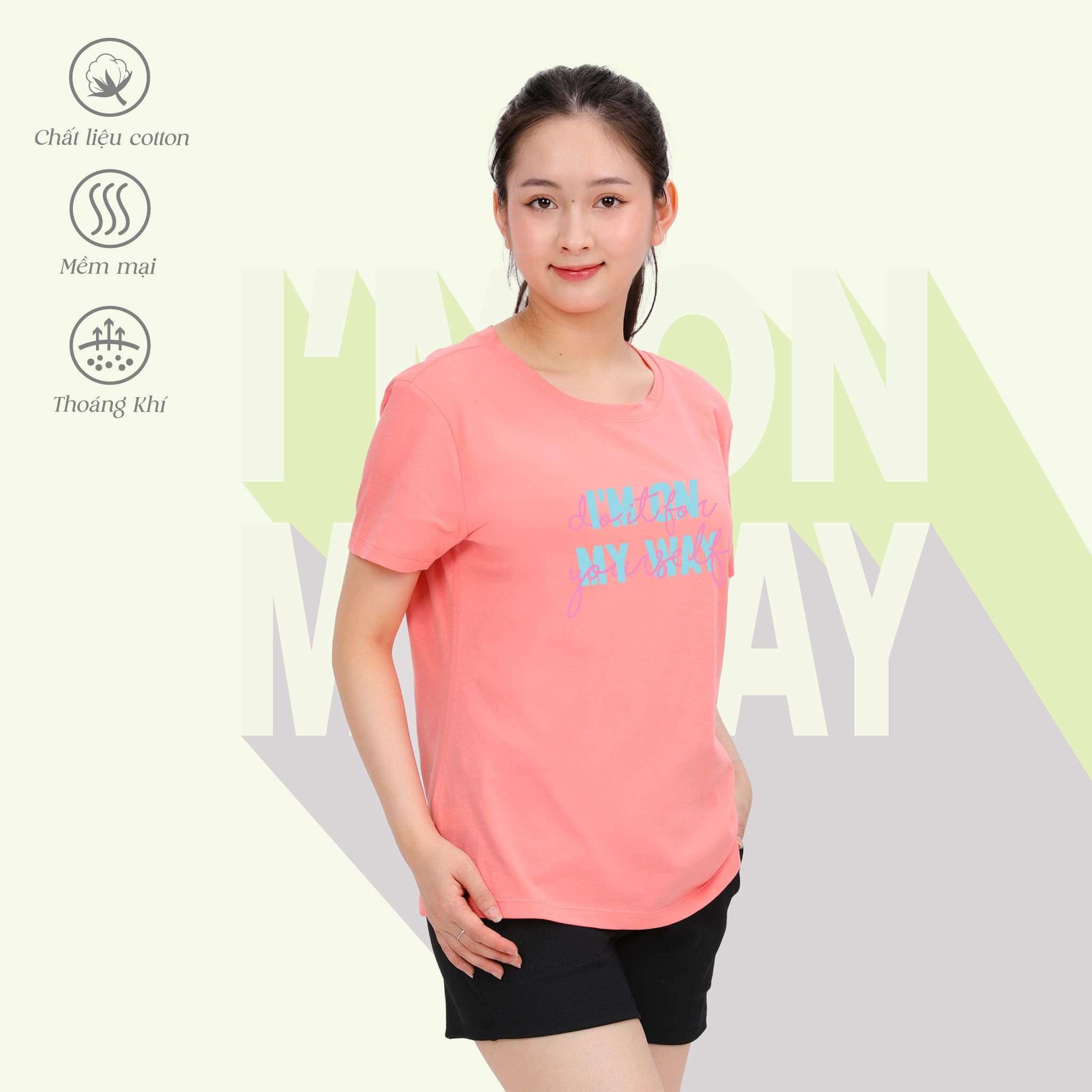 Áo thun nữ form suông chất cotton siêu mát 020p 0807