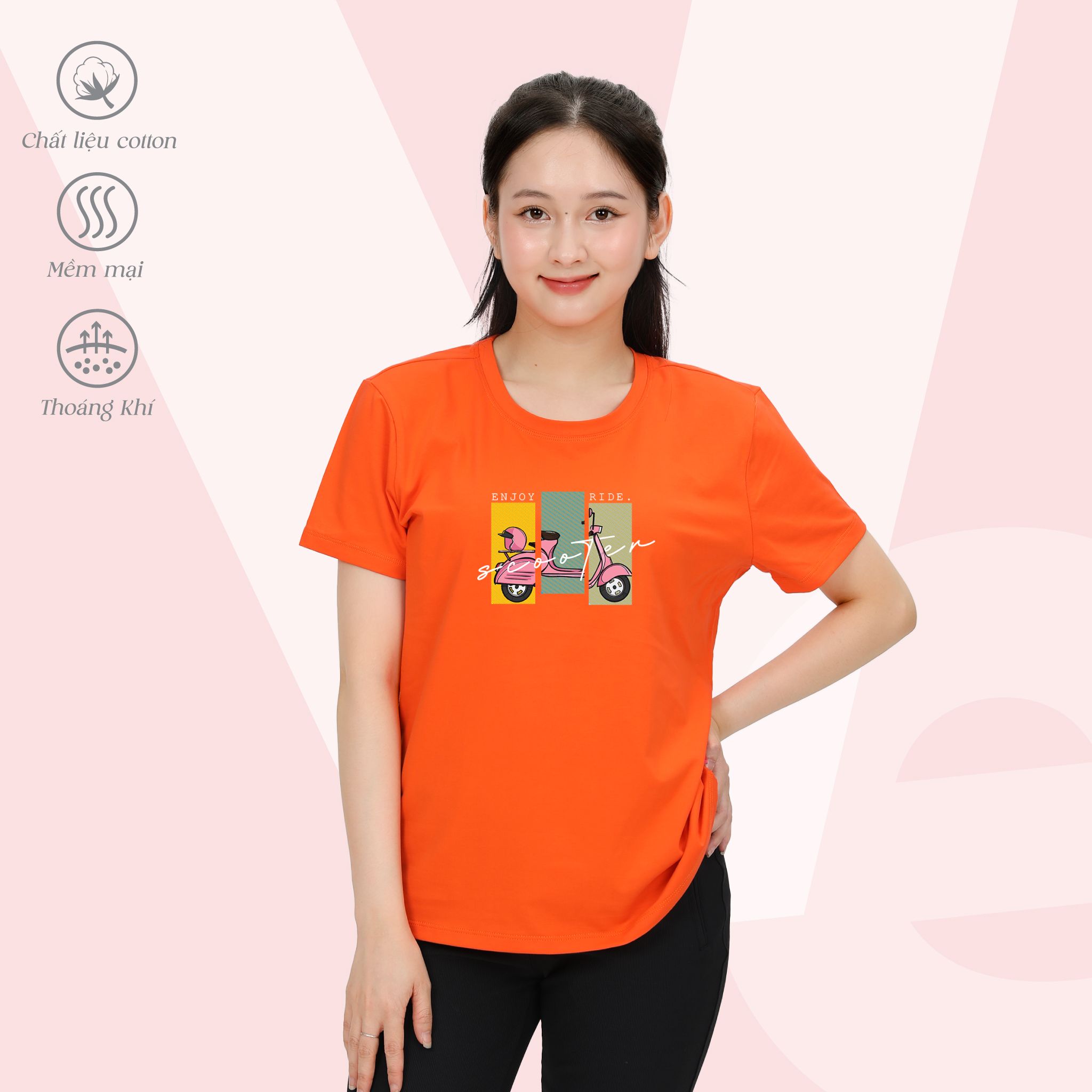 Áo thun nữ form suông chất cotton siêu mát 020p 0871
