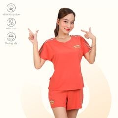 Set đồ bộ nữ kiểu quần đùi tay ngắn chất cotton siêu mát 195p 5212