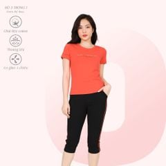 Set đồ bộ nữ kiểu quần lửng tay ngắn chất cotton siêu mát 024p 4312