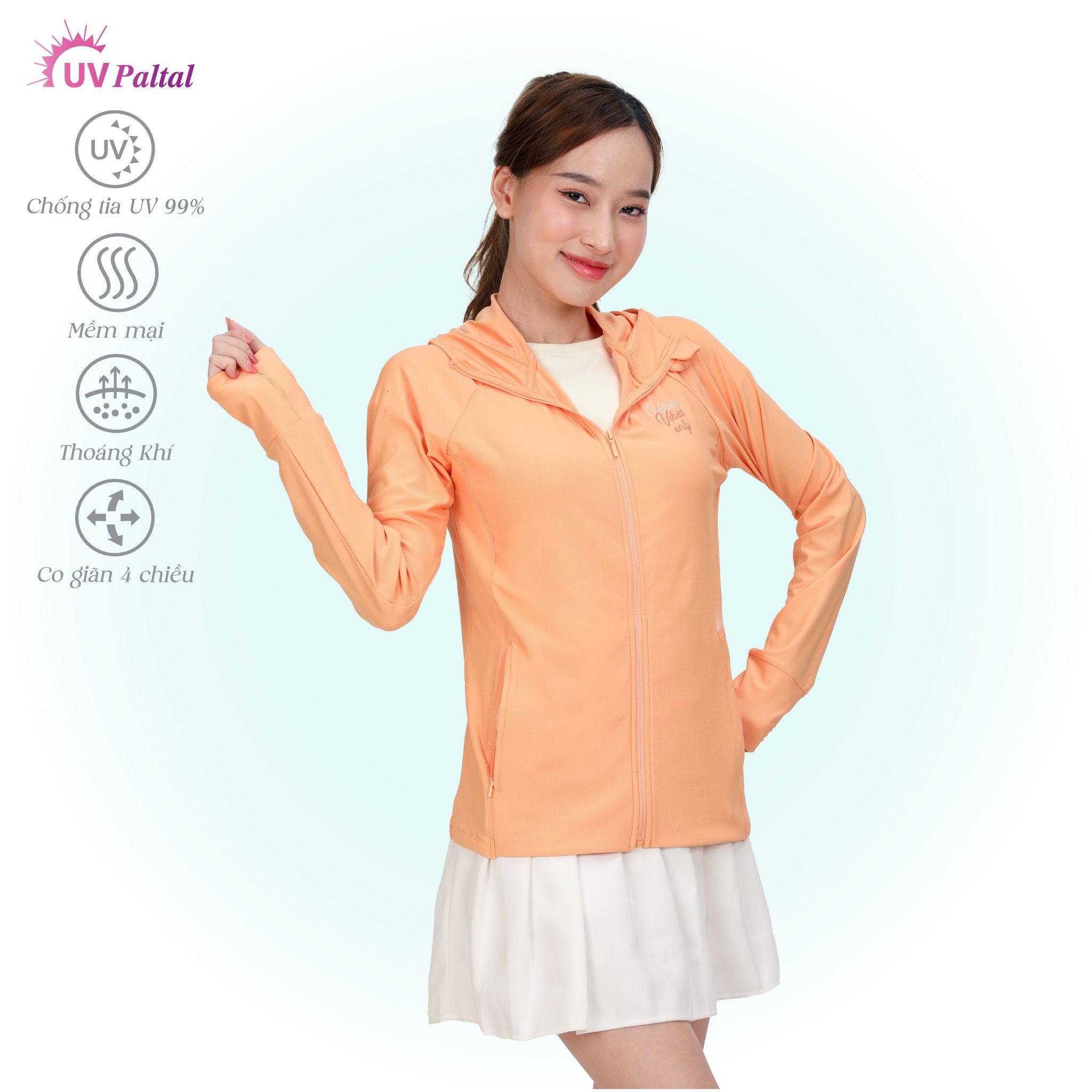 BST Áo khoác nữ chống nắng, chống UV chất poly cát mỏng nhẹ  311p 1247 / 1250 / 1274 / 1296