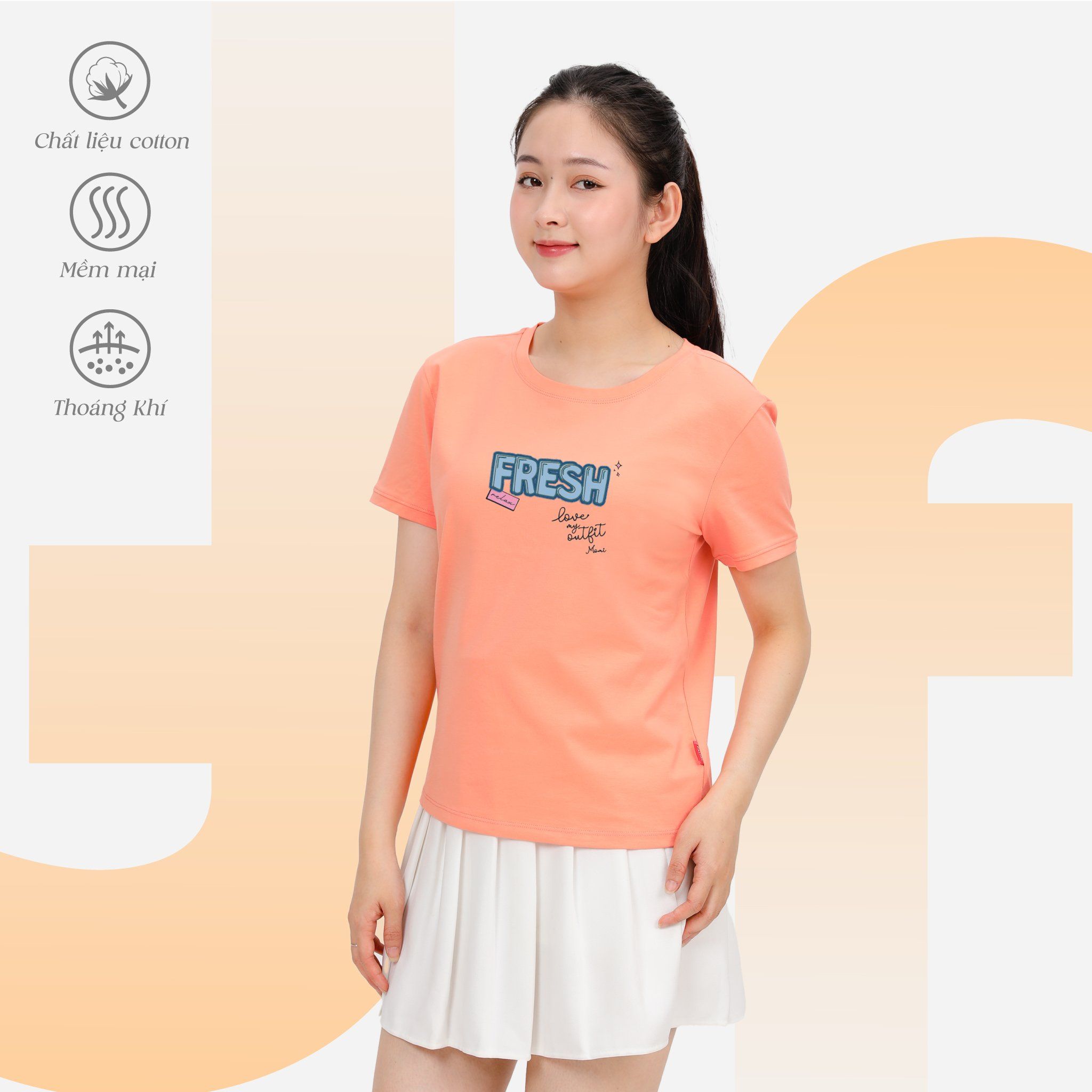 Áo thun nữ Form Basic chất cotton siêu mát 020p 0287