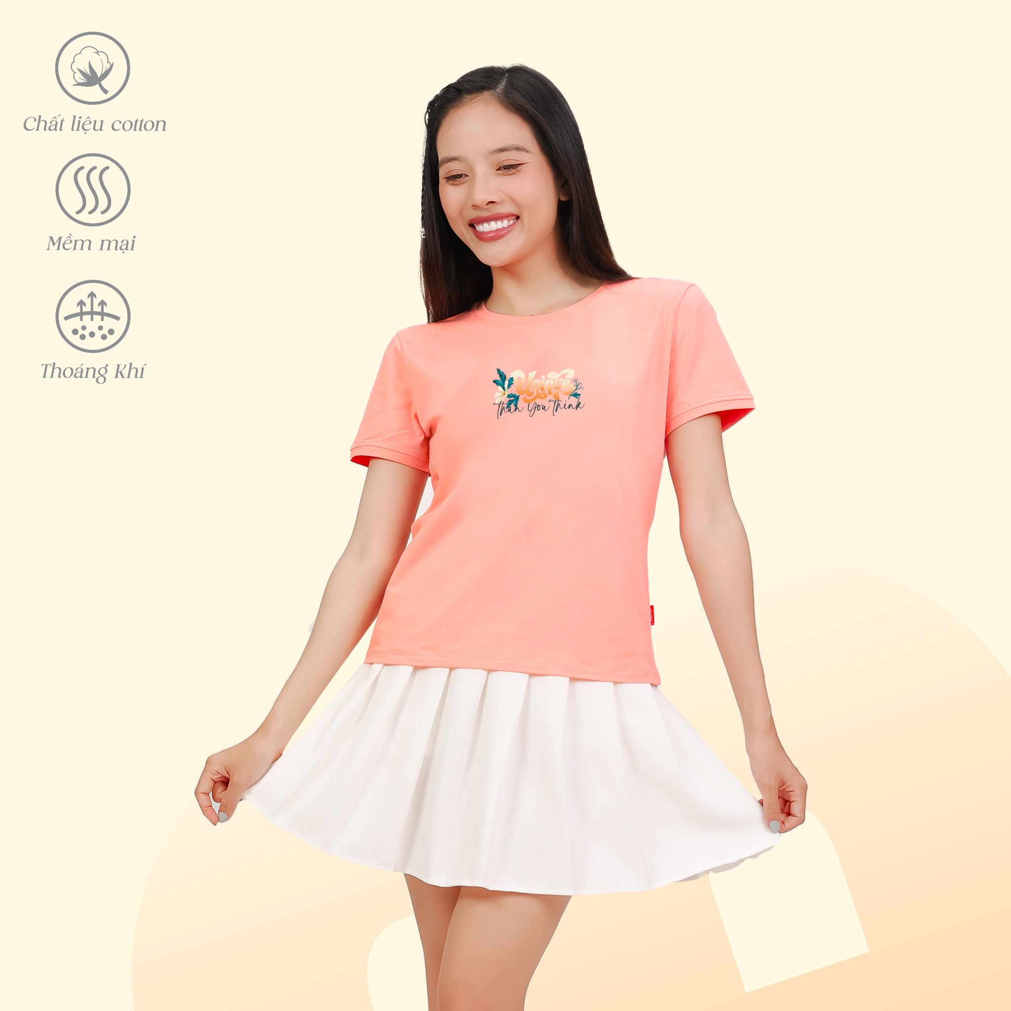 Áo Thun Tay Ngắn Cổ Tròn Form cơ bản Cotton 020p 0348