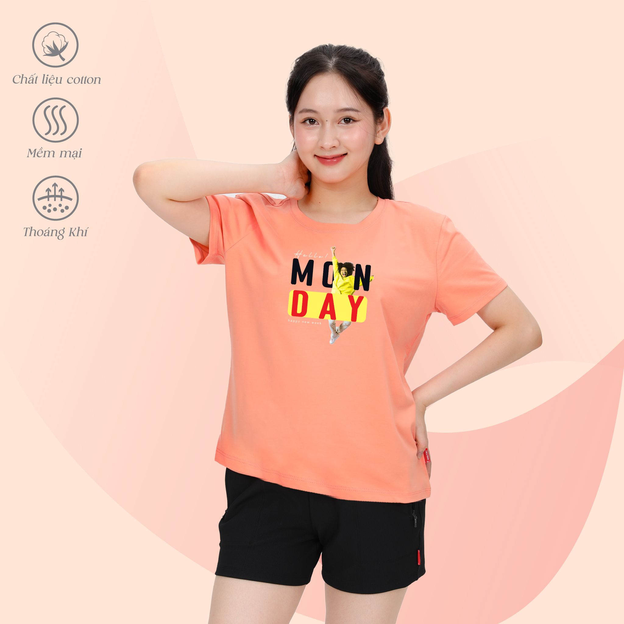 Áo thun nữ form suông thời trang chất cotton siêu mát 020p 1071