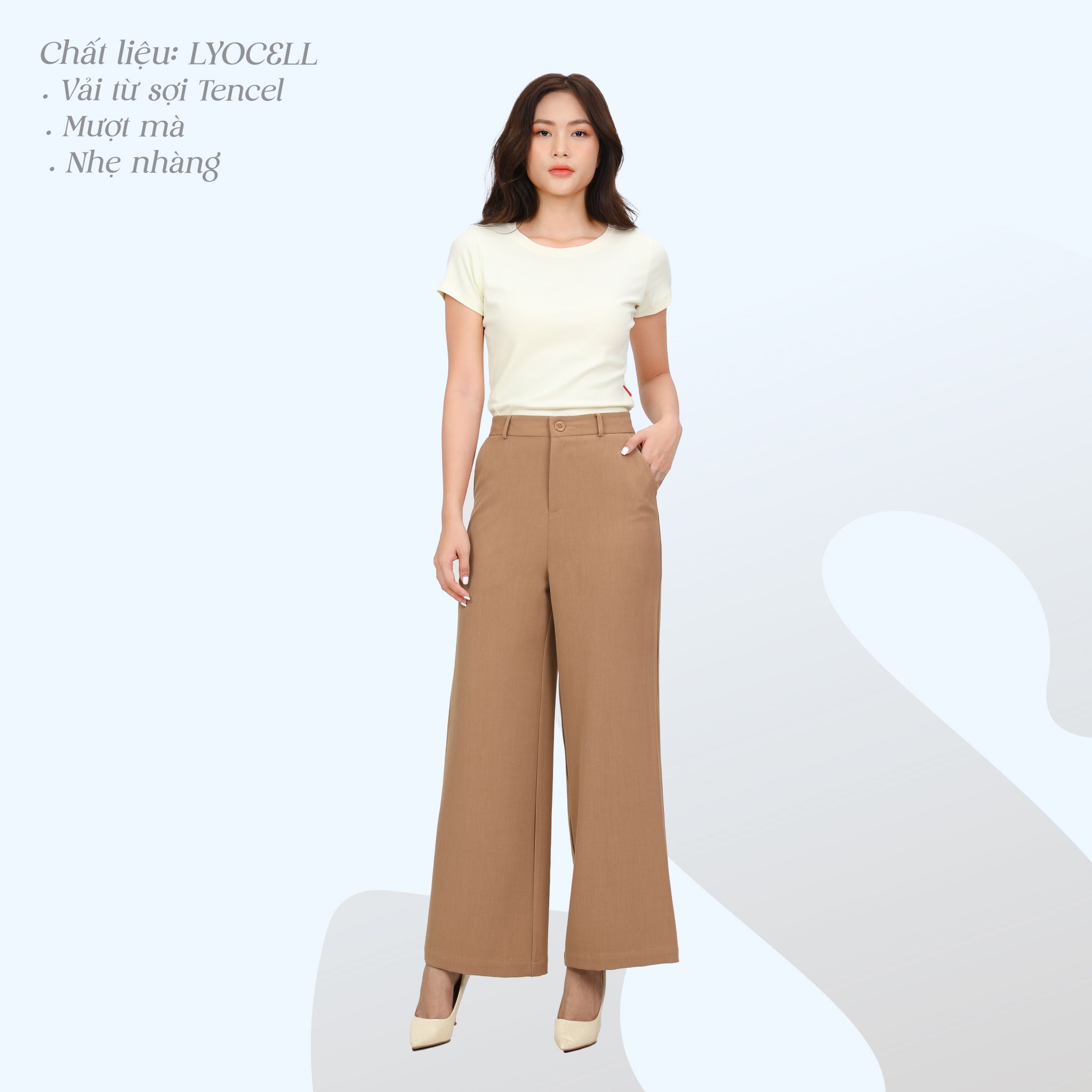 Quần dài form suông chất LYOCELL QD 578p 8523