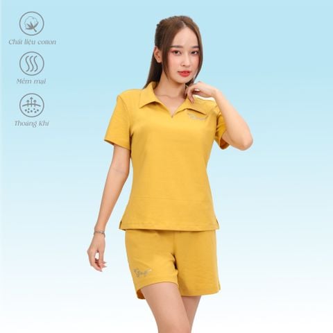 Set đồ bộ nữ kiểu quần đùi tay ngắn chất cotton siêu mát 195p 5213