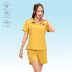 Set đồ bộ nữ kiểu quần đùi tay ngắn chất cotton siêu mát 195p 5213