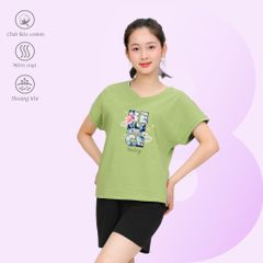 Set đồ bộ nữ kiểu quần đùi tay ngắn chất cotton siêu mát 195p 5227