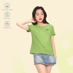 Áo thun nữ tay ngắn cổ tròn form suông chất cotton siêu mát 190p 0106
