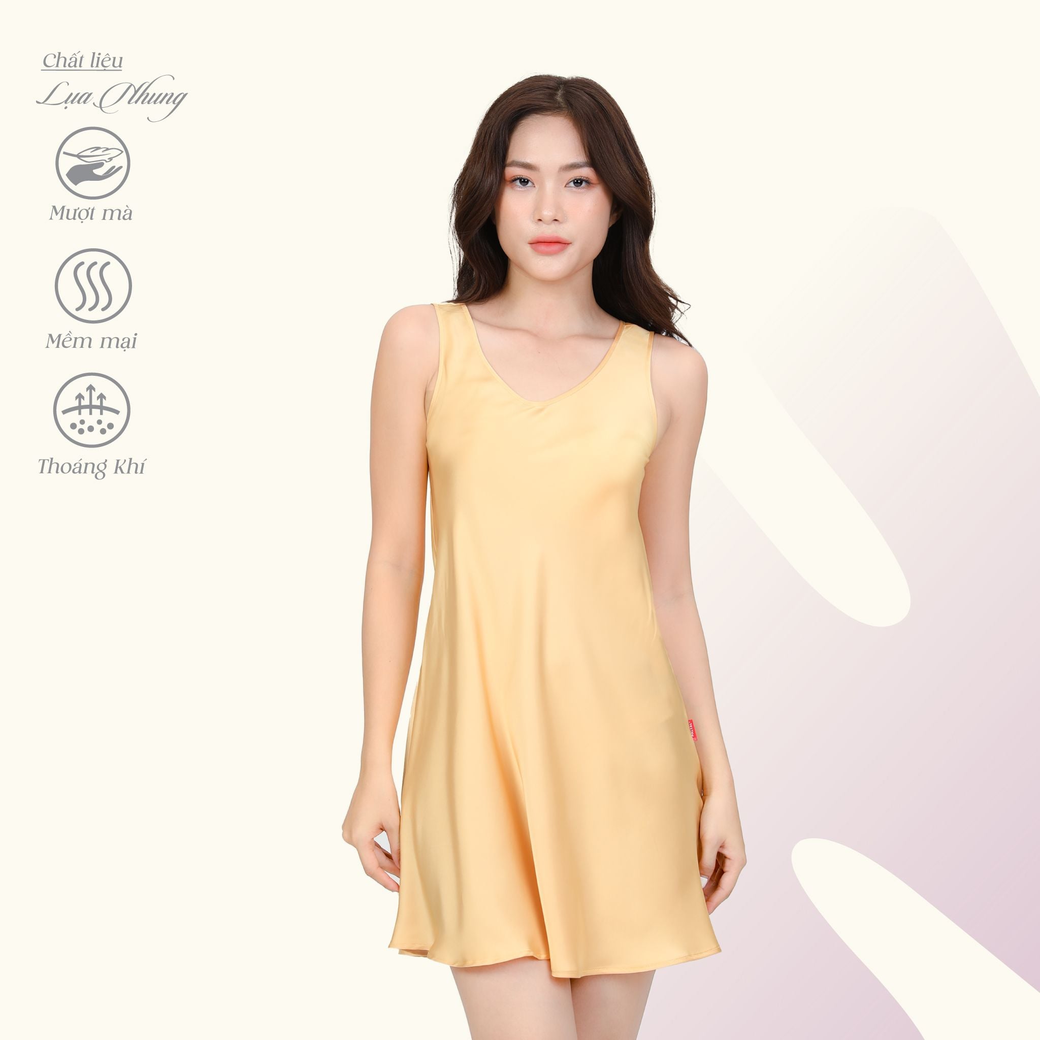 Áo ngủ, Váy ngủ bản chất lụa nhung 262p 8022