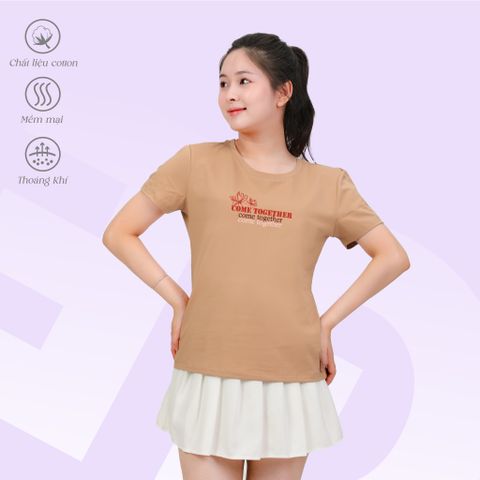 Áo Thun Tay Ngắn Cổ Tròn Form Suông Cotton 020p 0321