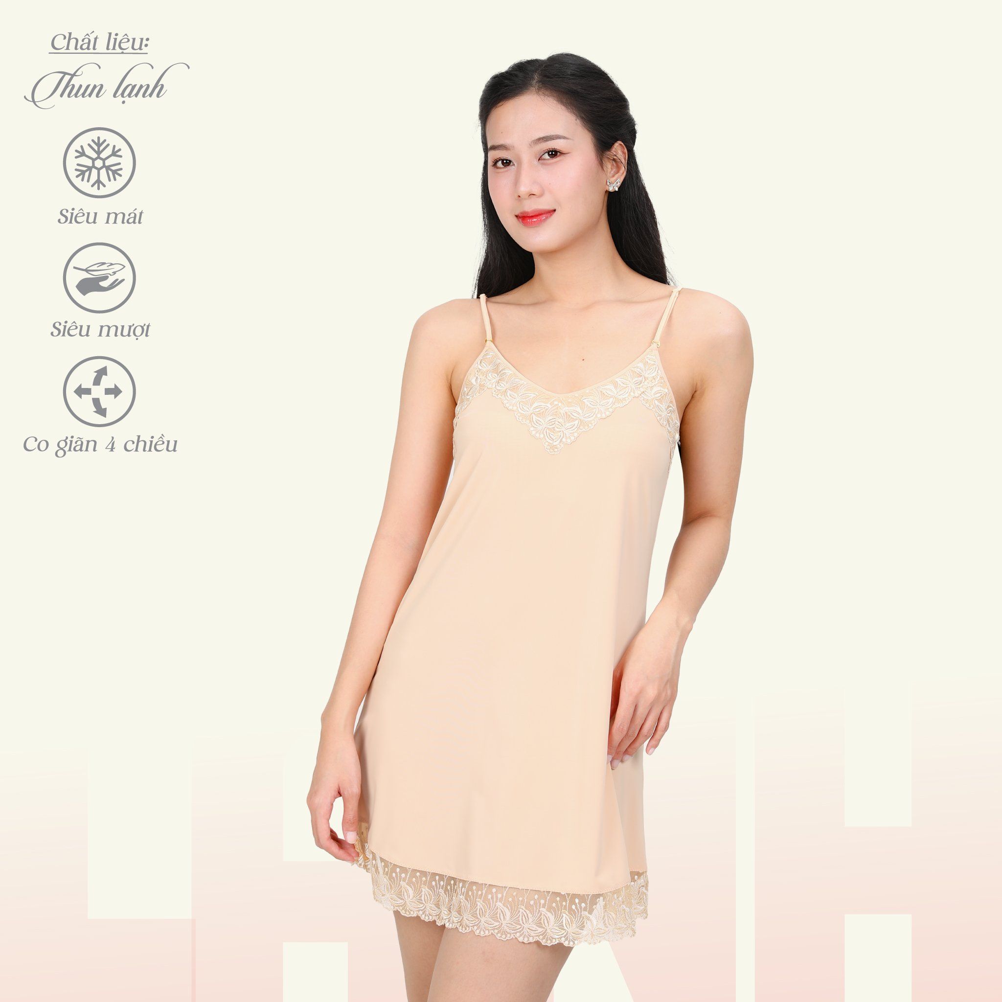 Áo ngủ, Váy ngủ dây chất thun lạnh siêu bền 012p 2048