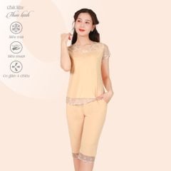 Set đồ bộ nữ kiểu quần lửng tay ngắn chất thun lạnh siêu bền 014p 7037