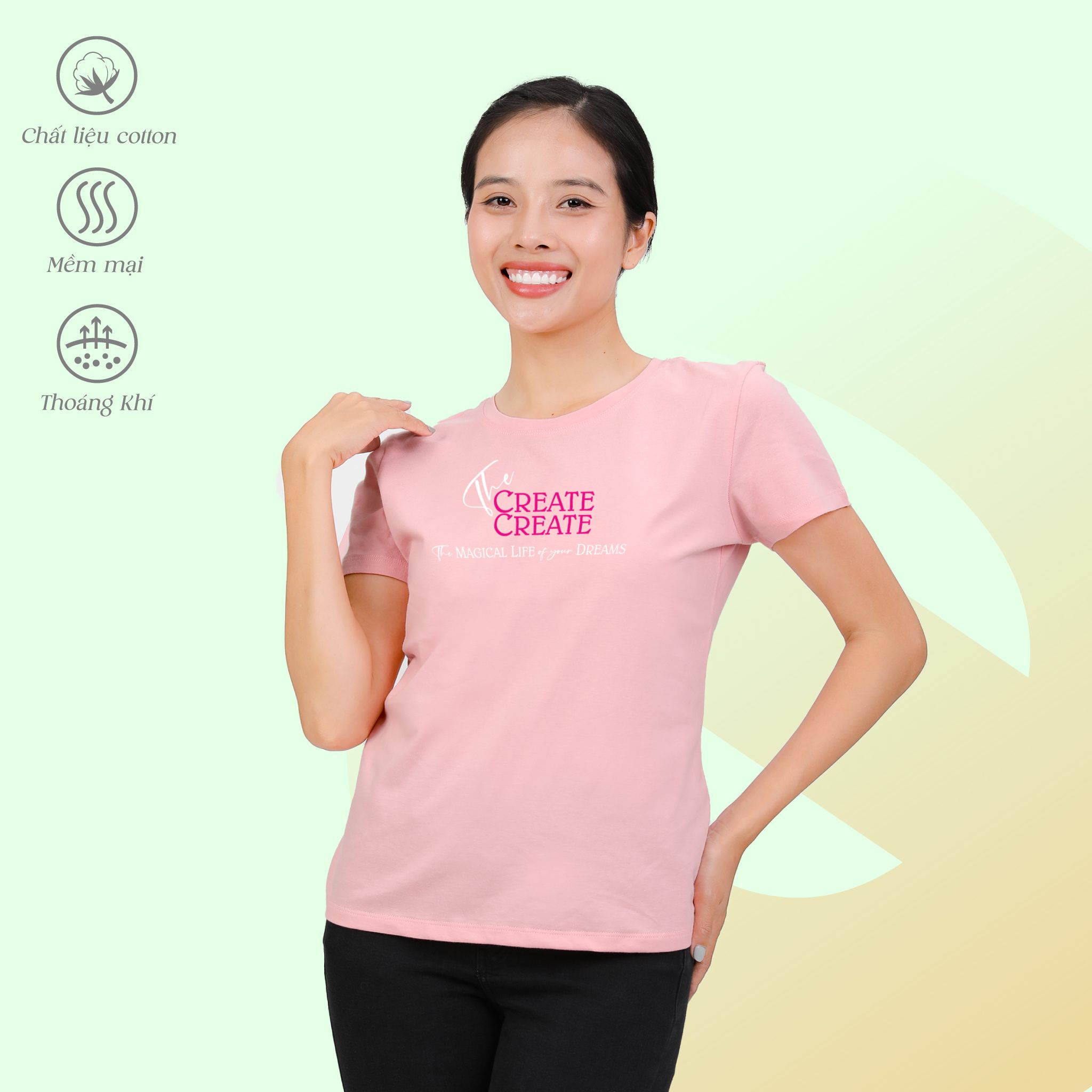 Áo thun nữ tay ngắn Form Suông chất cotton siêu mát 020p 0309