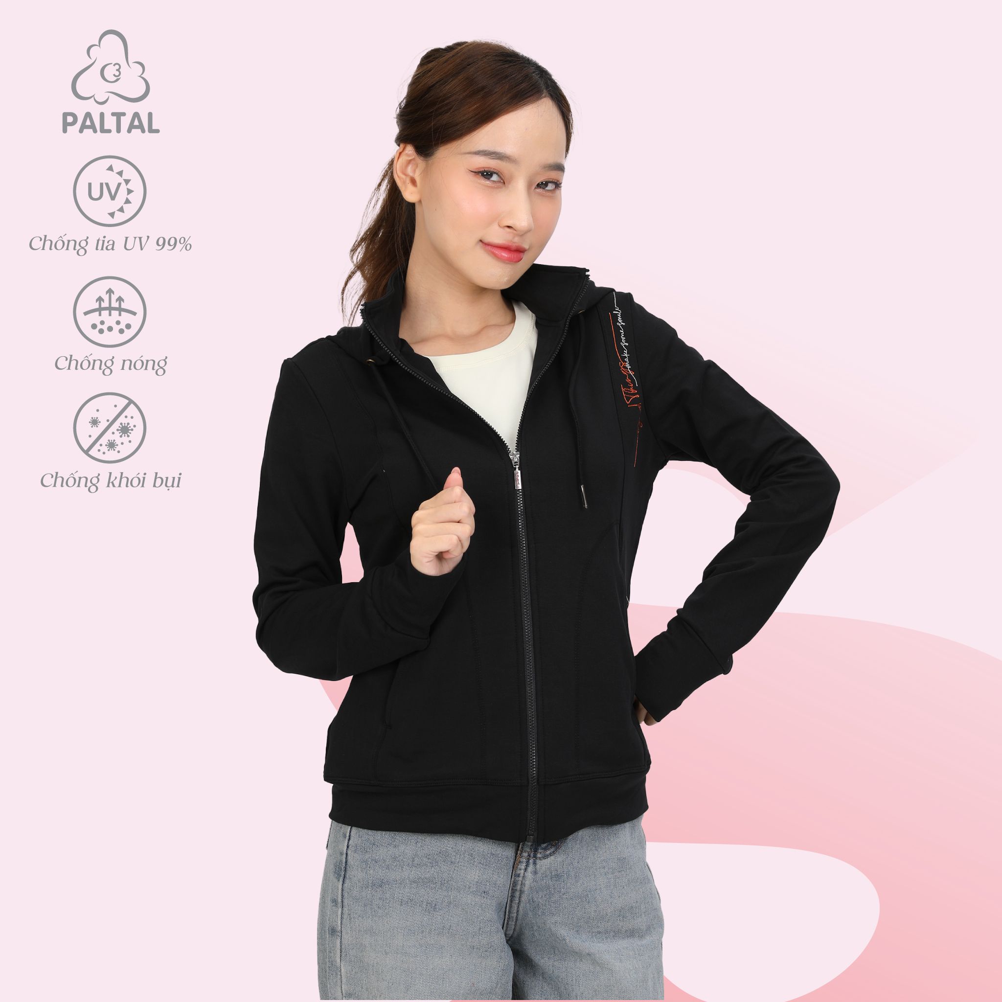 Áo khoác nữ chống nắng, chống UV chất vảy cá cotton cvc mát 401p 1286