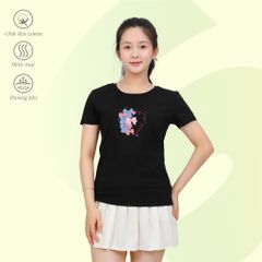 Áo thun nữ tay ngắn Cổ Tròn Form Suông chất cotton siêu mát 020p 0314
