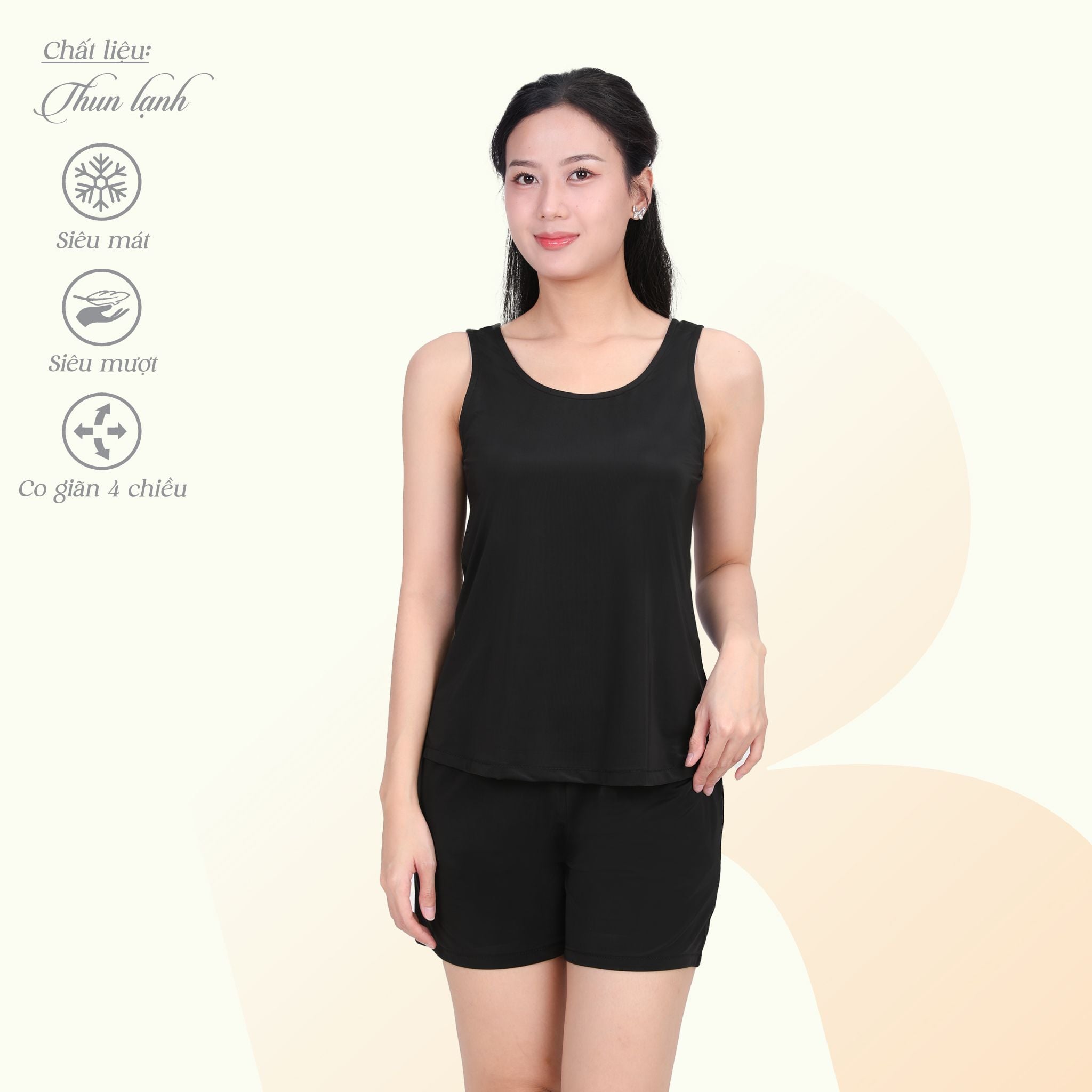 Set đồ bộ nữ kiểu quần đùi chất thun lạnh siêu bền bản 015p 2139