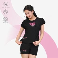 Set đồ bộ nữ kiểu quần đùi tay liền chất cotton siêu mát 025p 5205