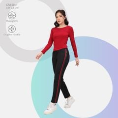 Quần thể thao nữ ống dài thun chất vảy cá cotton cvc mát 408p 8064