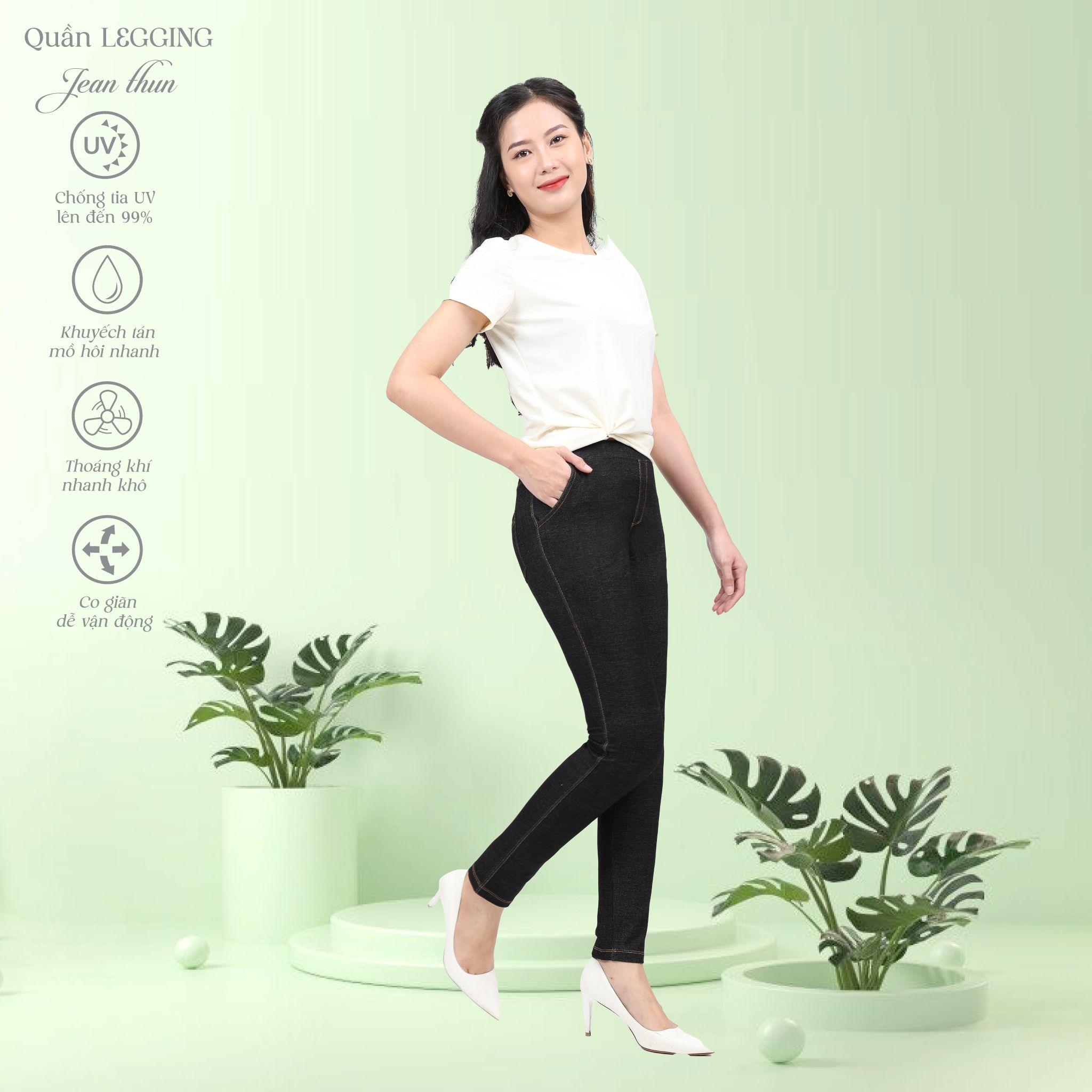 Quần dài chất jean Thun 508p 8065