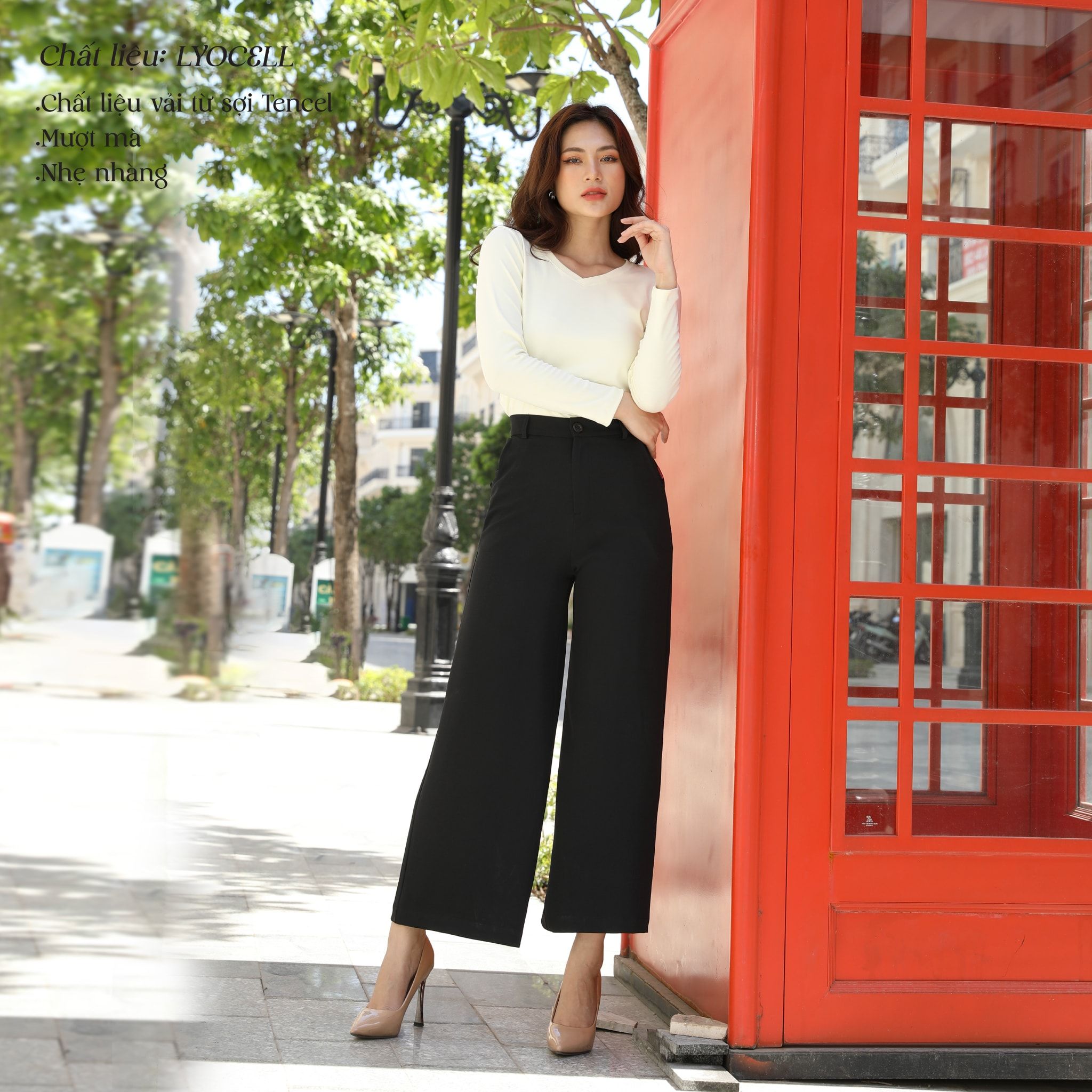 Quần dài form suông chất LYOCELL QD 578p 8523