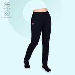 Quần thể thao nữ ống dài thun chất vảy cá cotton cvc mát 408p 8007