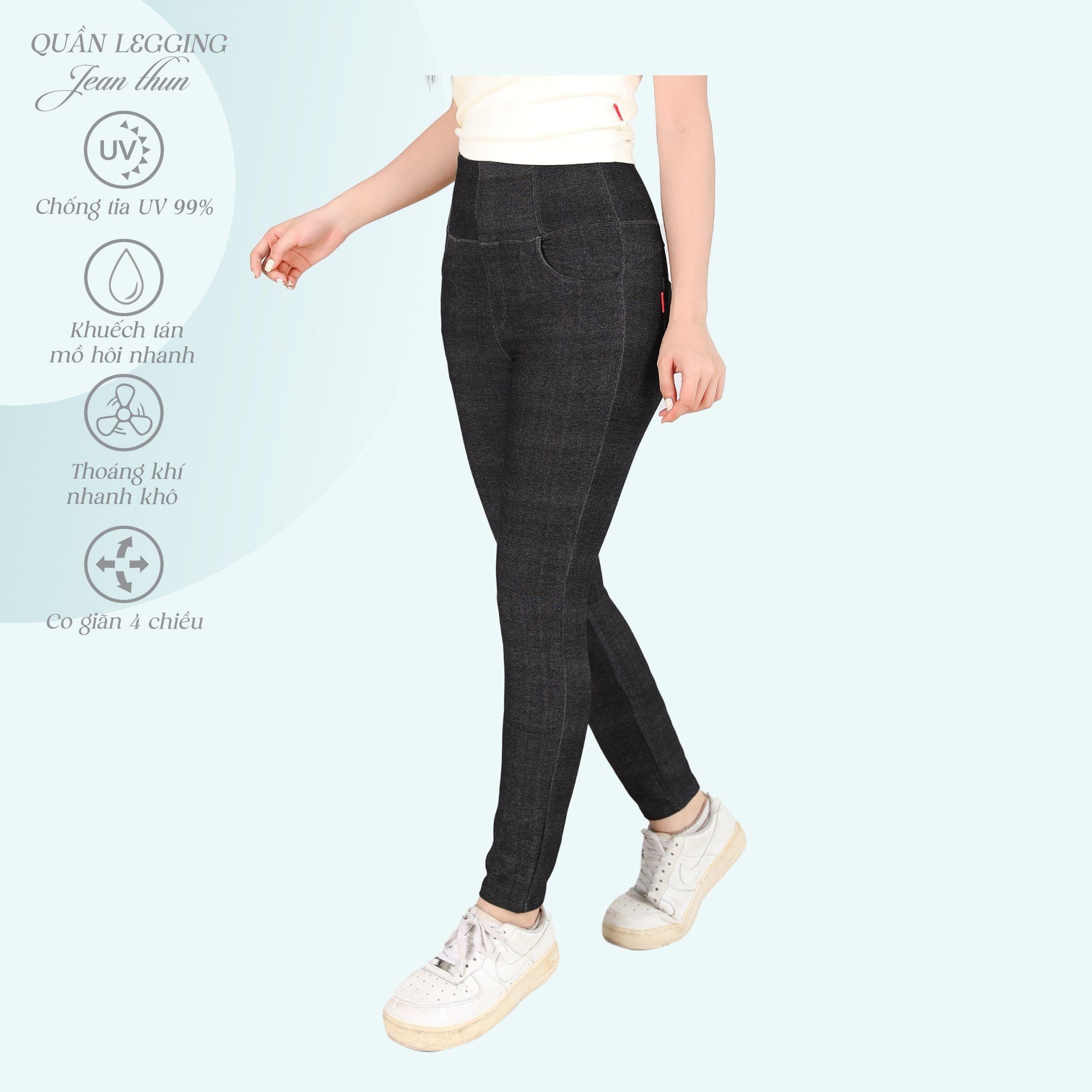 Quần dài chất liệu jean thun cao cấp QD 508p 8076
