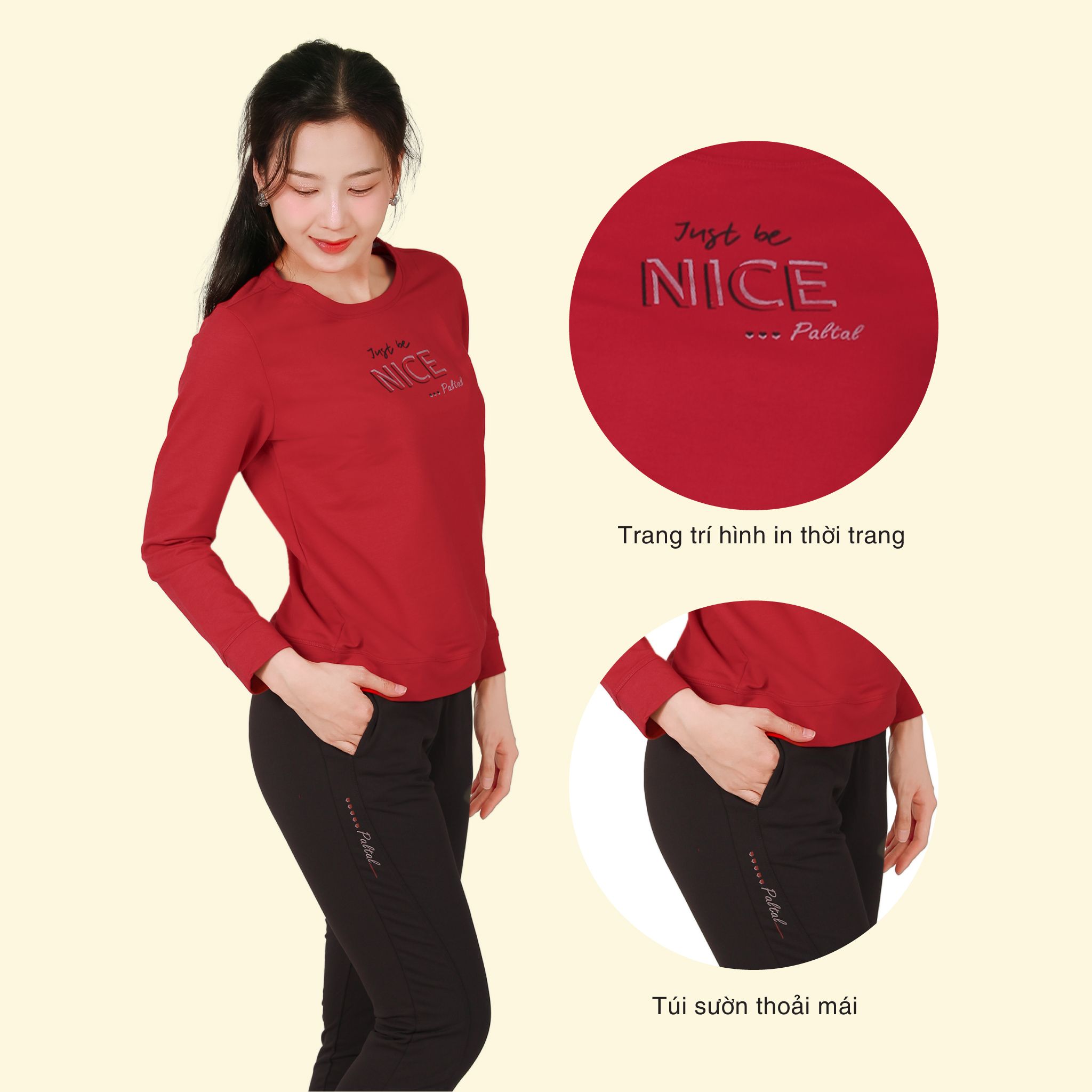 Set đồ bộ nữ kiểu quần dài tay dài đông chất cotton siêu mát 403p 0139