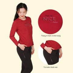 Set đồ bộ nữ kiểu quần dài tay dài đông chất cotton siêu mát 403p 0139