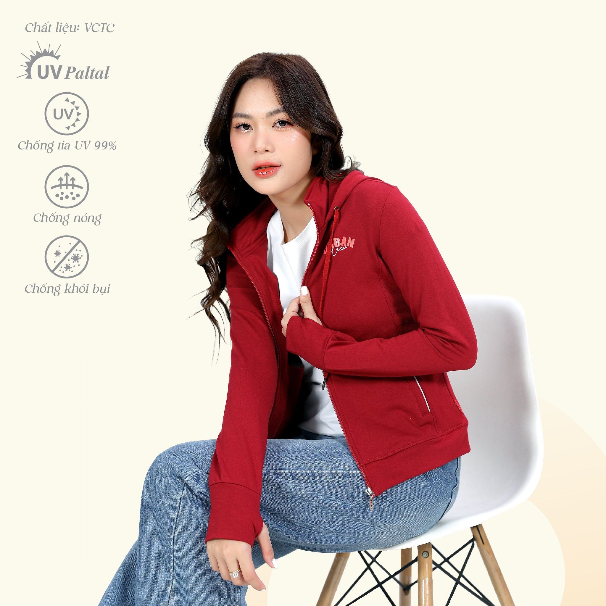 Áo khoác nữ chống nắng, chống UV chất vảy cá cotton siêu mát 431p 1327