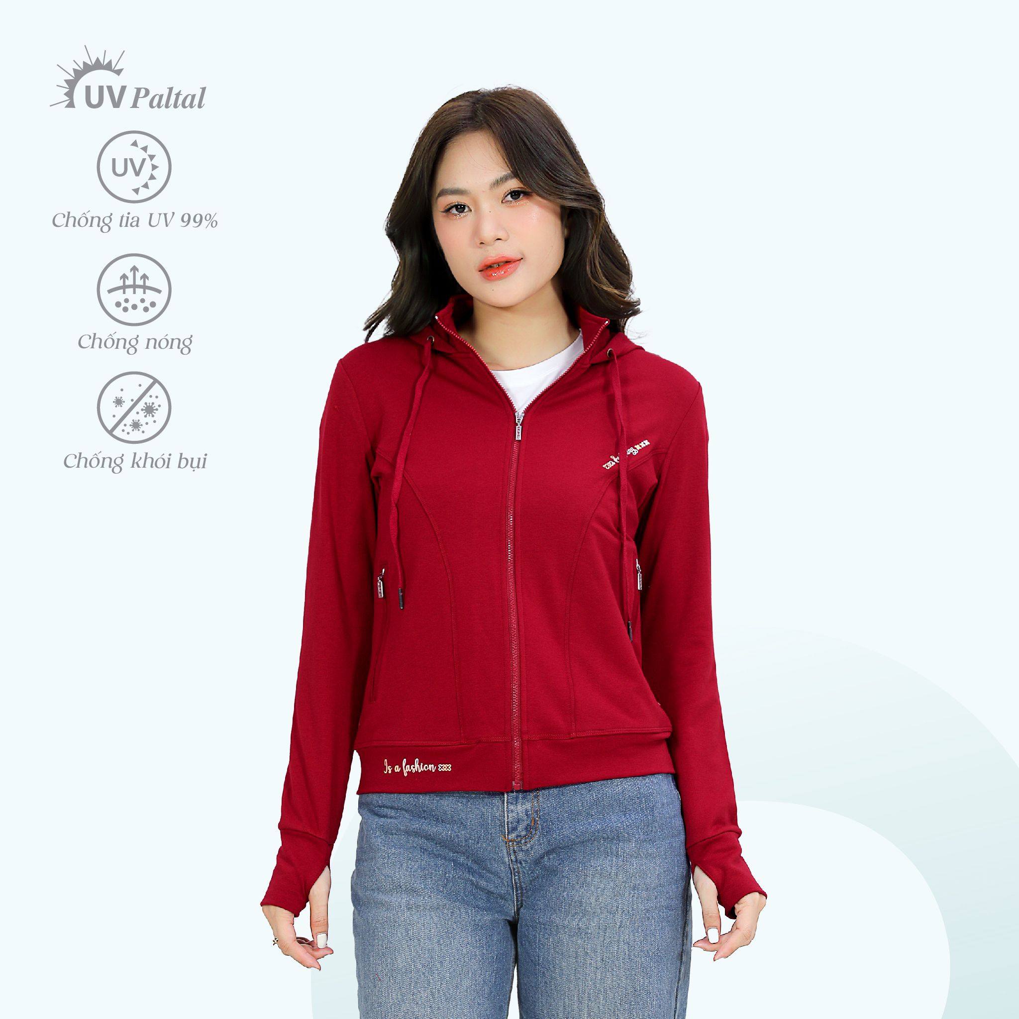 Áo khoác nữ chống nắng, chống UV chất vảy cá cotton siêu mát 431p 1339