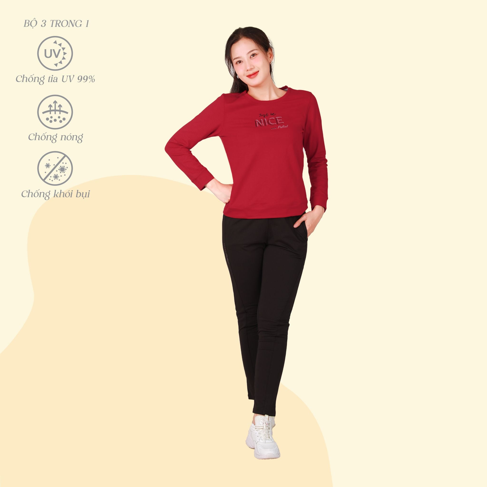 Set đồ bộ nữ kiểu quần dài tay dài đông chất cotton siêu mát 403p 0139