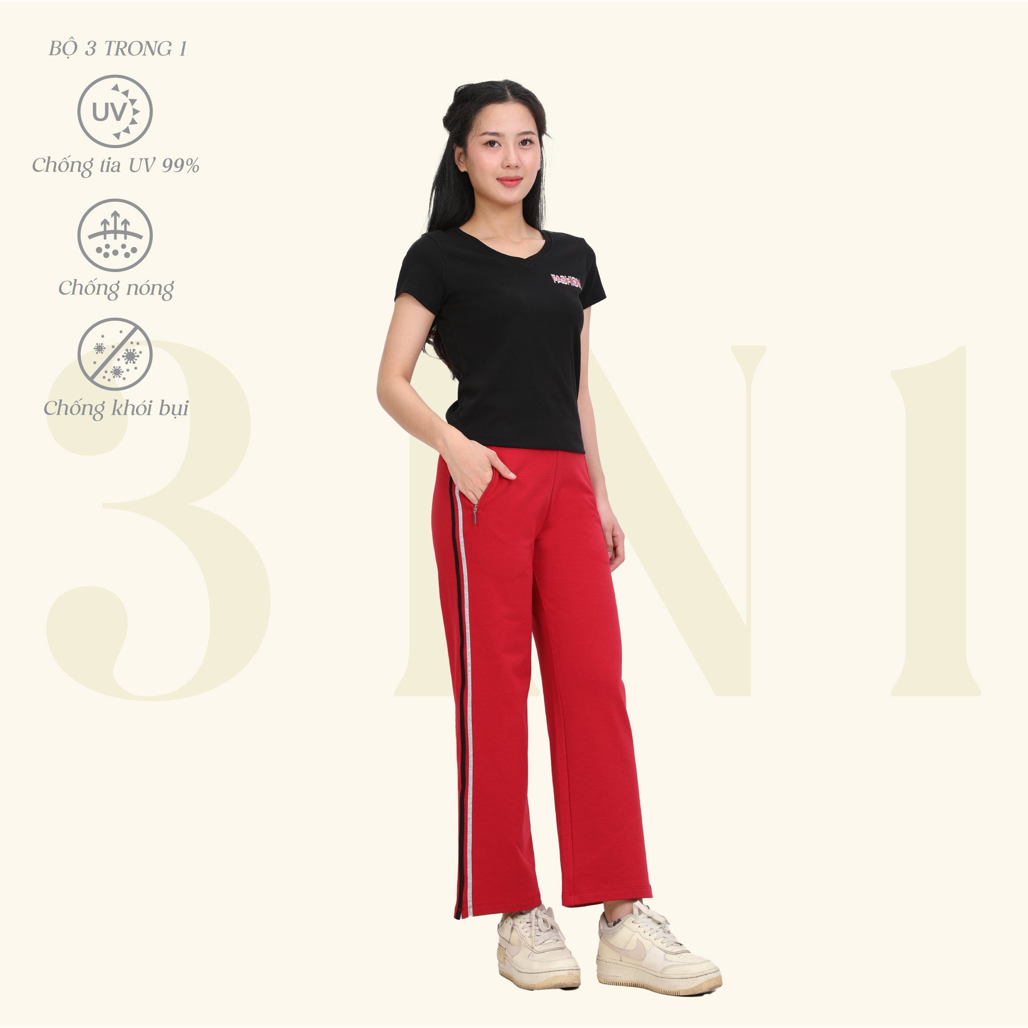 Set đồ bộ nữ kiểu quần dài tay ngắn chất cotton mát 403p 3406