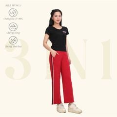Set đồ bộ nữ kiểu quần dài tay ngắn chất cotton mát 403p 3406