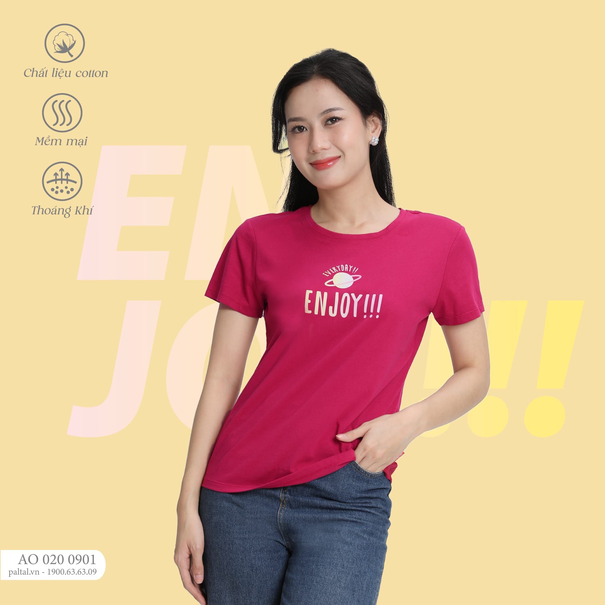 Áo thun nữ form suông chất cotton siêu mát 020p 0901