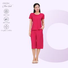Set đồ bộ nữ kiểu quần lửng tay ngắn chất thun lạnh siêu bền 014p 7042