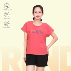 Đồ bộ ngủ nữ kiểu quần đùi tay ngắn cotton 195p 5226