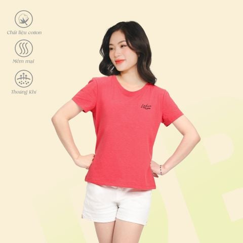 Áo thun nữ tay ngắn cổ tròn form suông chất cotton siêu mát 190p 0106