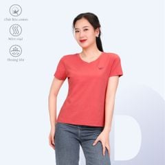 Áo thun nữ form suông cổ tim tay ngắn chất cotton siêu mát 190p 0357