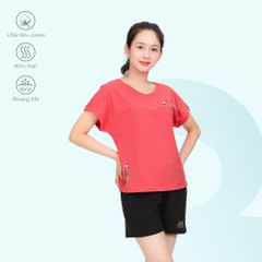 Set đồ bộ nữ kiểu quần đùi tay ngắn chất cotton siêu mát 195p 5236