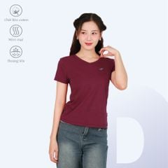 Áo thun nữ form suông cổ tim tay ngắn chất cotton siêu mát 190p 0357