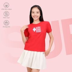 Áo thun nữ tay ngắn form cơ bản chất cotton siêu mát 020p 0306