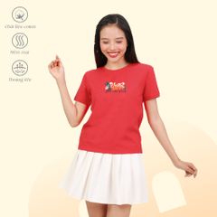 Áo Thun Tay Ngắn Cổ Tròn Form cơ bản Cotton 020p 0348