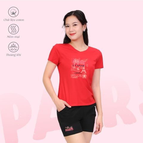 Đồ bộ ngủ nữ kiểu quần đùi tay liền cotton 025p 5222